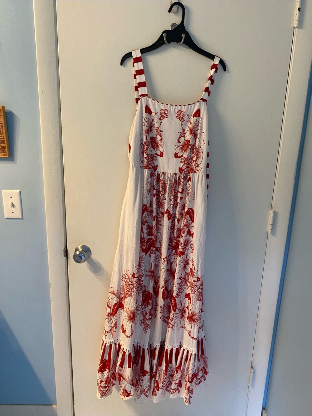 Farm Rio Off-White Floral Chains Maxi Dress Size Small - Picture 3 of 13